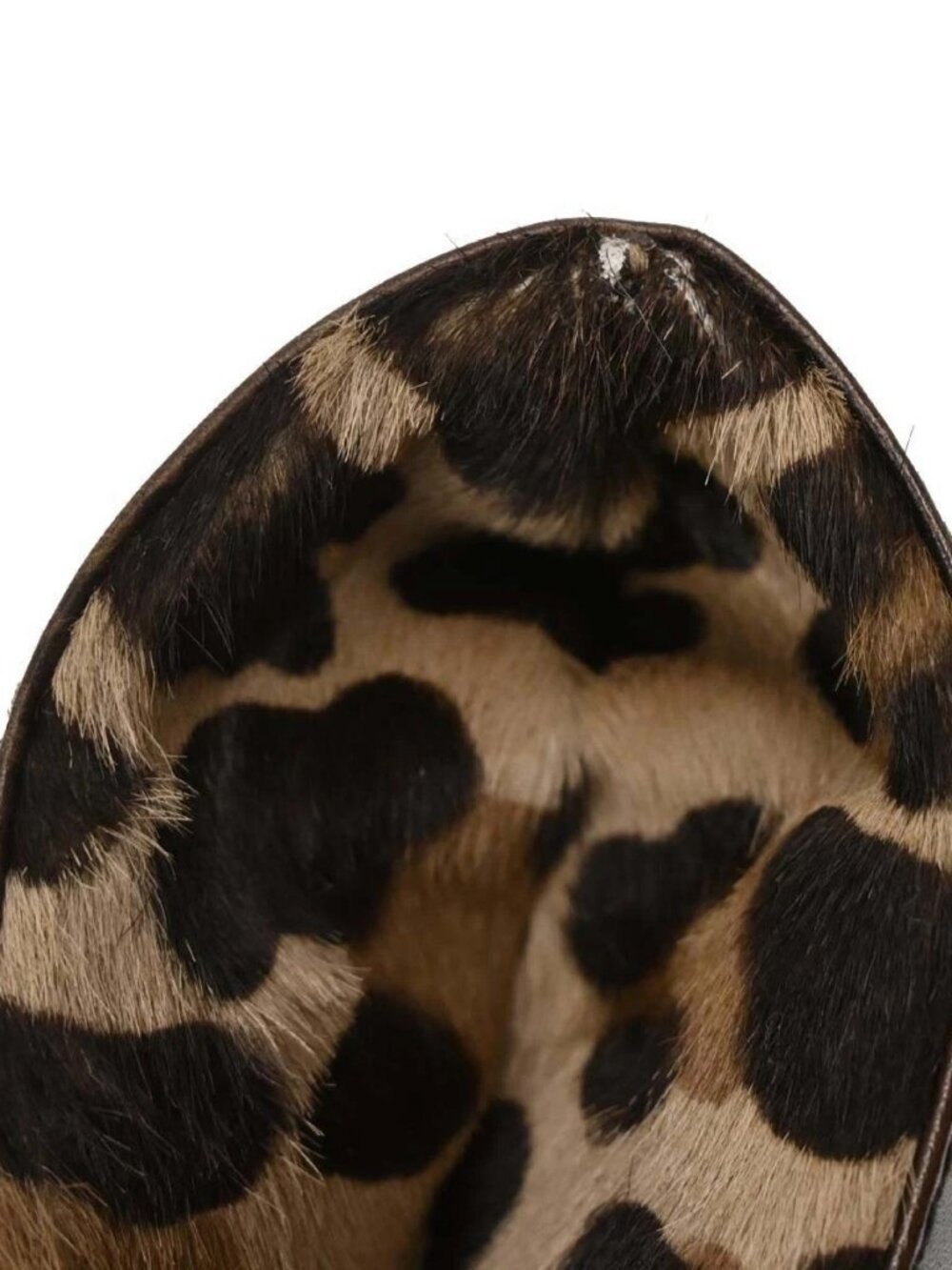 Celine Brown Pony Hair Leopard Print Shoulder Bag M05 166831 - Picture 5 of 15
